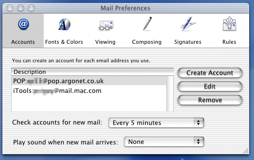 Mail preferences
